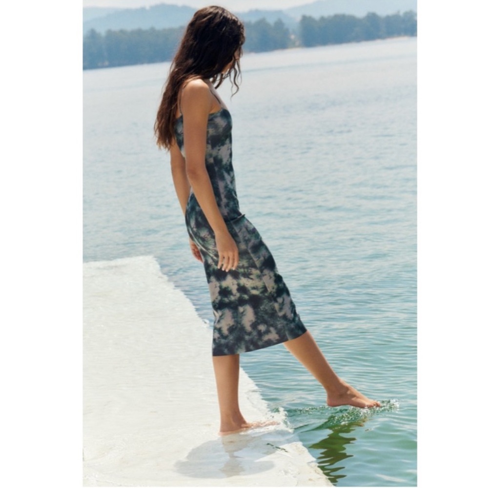 Zara Gray and Green Dress